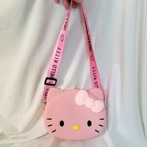 Hello Kitty Pink Silicone Crossbody Bag – Brand New